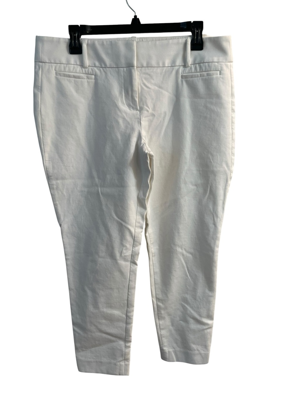 LOFT Marisa White Ankle Trouser Pants Size 10 Clean Girl Minimalist